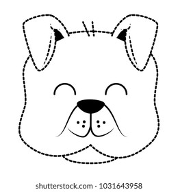 cute dog mascot head