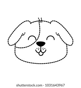 cute dog mascot head