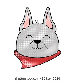 cute dog mascot head