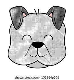 cute dog mascot head