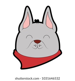 cute dog mascot head