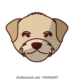 cute dog mascot head isolated icon vector illustration design