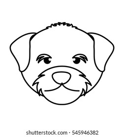 cute dog mascot head isolated icon vector illustration design
