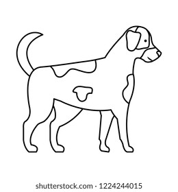cute dog mascot icon