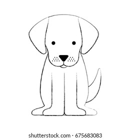 cute dog mascot icon