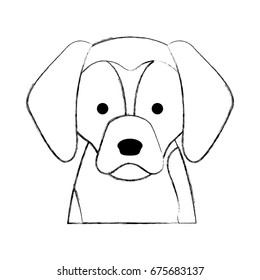 cute dog mascot icon