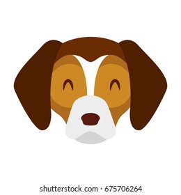 cute dog mascot icon