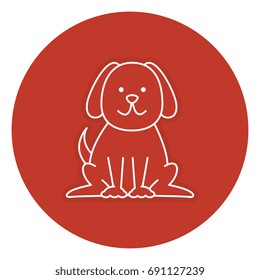 cute dog mascot icon