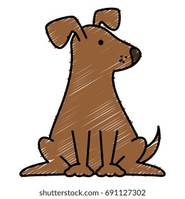 cute dog mascot icon