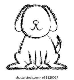 cute dog mascot icon