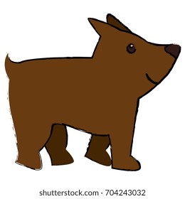 cute dog mascot icon