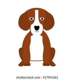 cute dog mascot icon vector illustration design