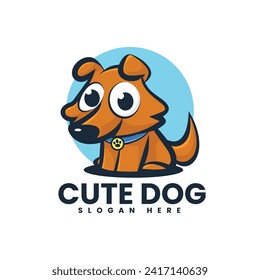 Cute Dog Mascot Illustration Logo