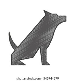 cute dog mascot isolated icon vector illustration design