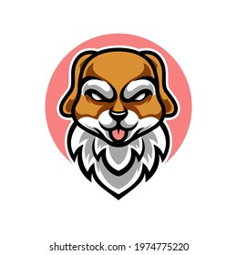 Cute Dog Mascot Logo Illustration