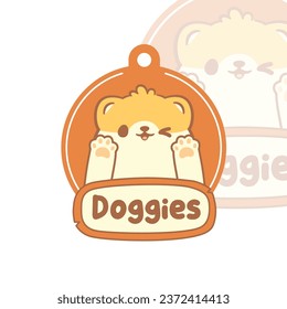 Cute Dog Name Tag Labels for pet necklace