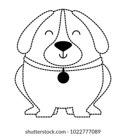 cute dog with necklace