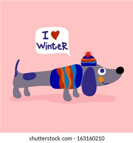 A cute dog  with a nice hat 