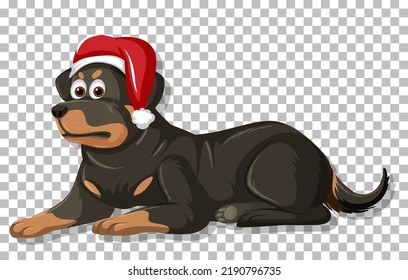 Cute dog on grid background illustration