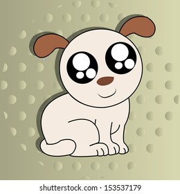 cute dog on special background