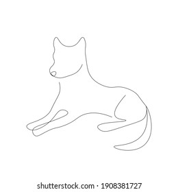 Perro de corte en fondo blanco, ilustración vectorial
