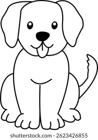 Cute Dog Outlie , laser cut, cricut, engraving, Wood cutting, Digital, cnc cut, Eps file