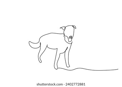 cute dog outside free pose life freedom walk line art design
