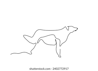 cute dog outside free pose life freedom walk line art design