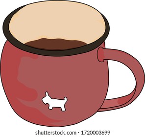 Cute dog pattern coffee cup