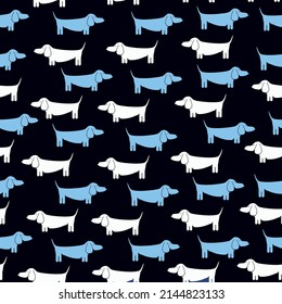 Cute dog pattern design art animal Textile print illustration