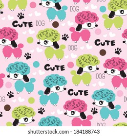 cute dog pattern vector illustration