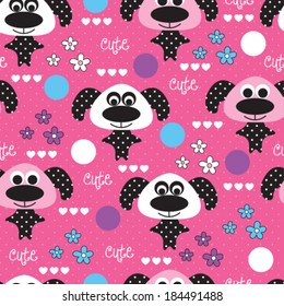 cute dog pattern vector illustration