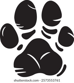 Cute Dog PAW Black Foot Print