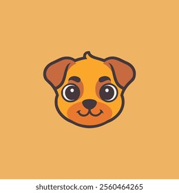 cute dog pet domestic animal logo vector illustration template design