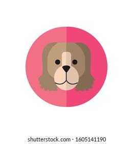 cute dog pet head character vector illustration design