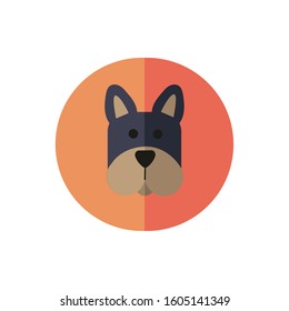 cute dog pet head character vector illustration design