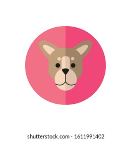 cute dog pet head character vector illustration design