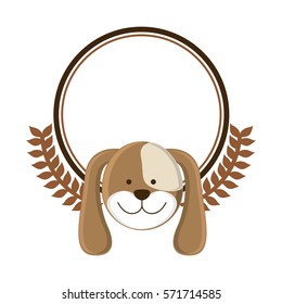 Cute dog pet icon vector illustration graphic design