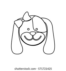 Cute dog pet icon vector illustration graphic design