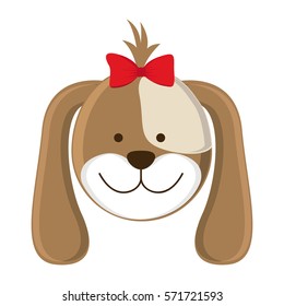 Cute dog pet icon vector illustration graphic design