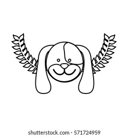 Cute dog pet icon vector illustration graphic design