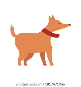 linda mascota de perro en el diseño de ilustraciones vectoriales de fondo blanco
