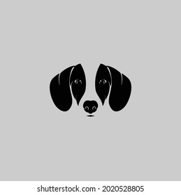 Cute Dog Pet Puppy Logo Design Vector Label Illustration Icon