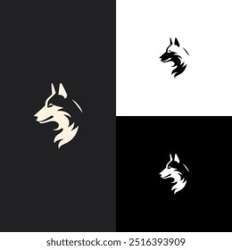 cute dog pet wild animal logo vector illustration template design