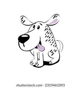 Cute dog print design. Vector illustration design for fashion fabrics, textile graphics, prints. 