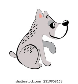 Cute dog print design. Vector illustration design for fashion fabrics, textile graphics, prints. 