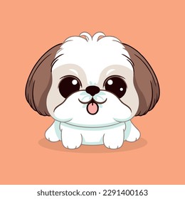 Cute dog puppy chibi mascot Vektorgrafik-Stil