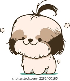 Cute dog puppy chibi mascot Vektorgrafik-Stil