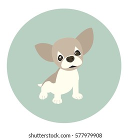 Cute dog retro Illustration