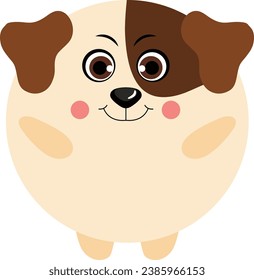 Perro con cuerpo redondo

